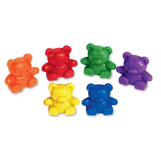 Baby Bear Counters, 6 colors, Set of 102 - Loomini