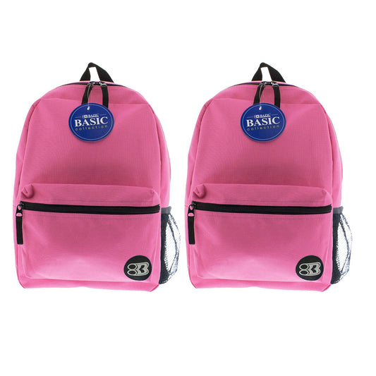 Basic Backpack 16" Fuchsia, Pack of 2 - Loomini