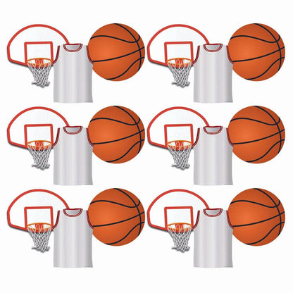 Basketball Assorted Cut Outs, 36 Per Pack, 6 Packs - Loomini
