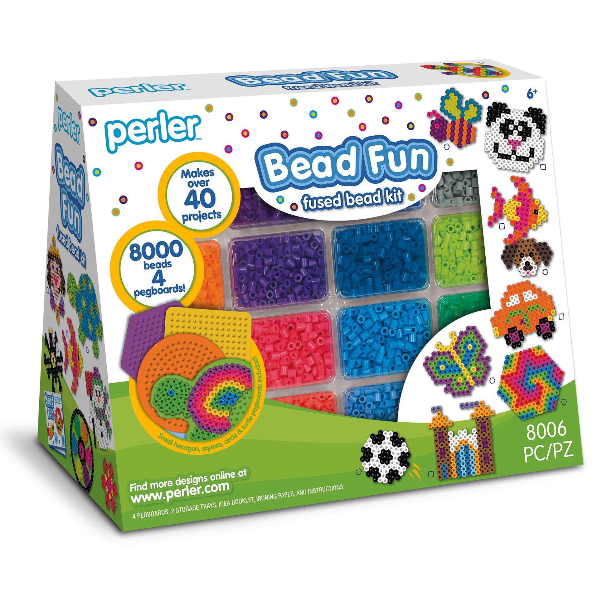 Bead Fun Fused Bead Activity Kit & Storage Trays, 8006 Pieces - Loomini