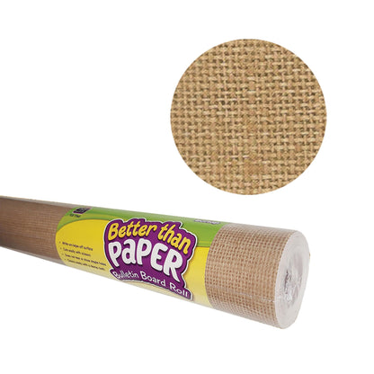 Better Than Paper® Bulletin Board Roll, 4' x 12', Burlap Design, 4 Rolls - Loomini