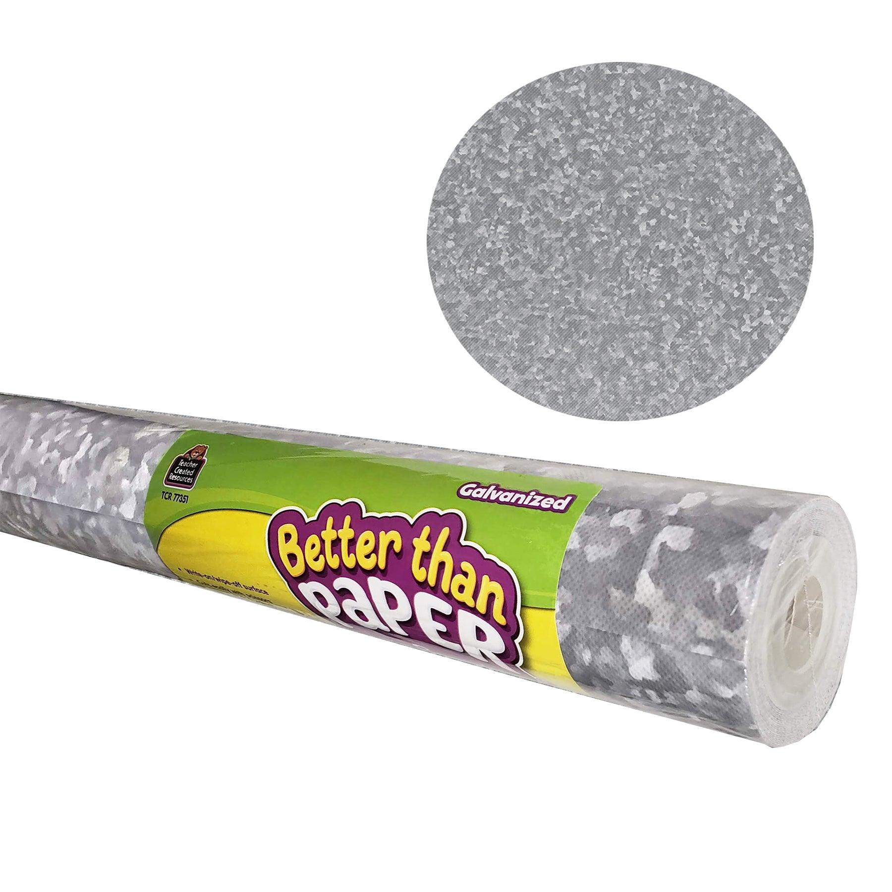 Better Than Paper® Bulletin Board Roll, 4' x 12', Galvanized Metal, 4 Rolls - Loomini