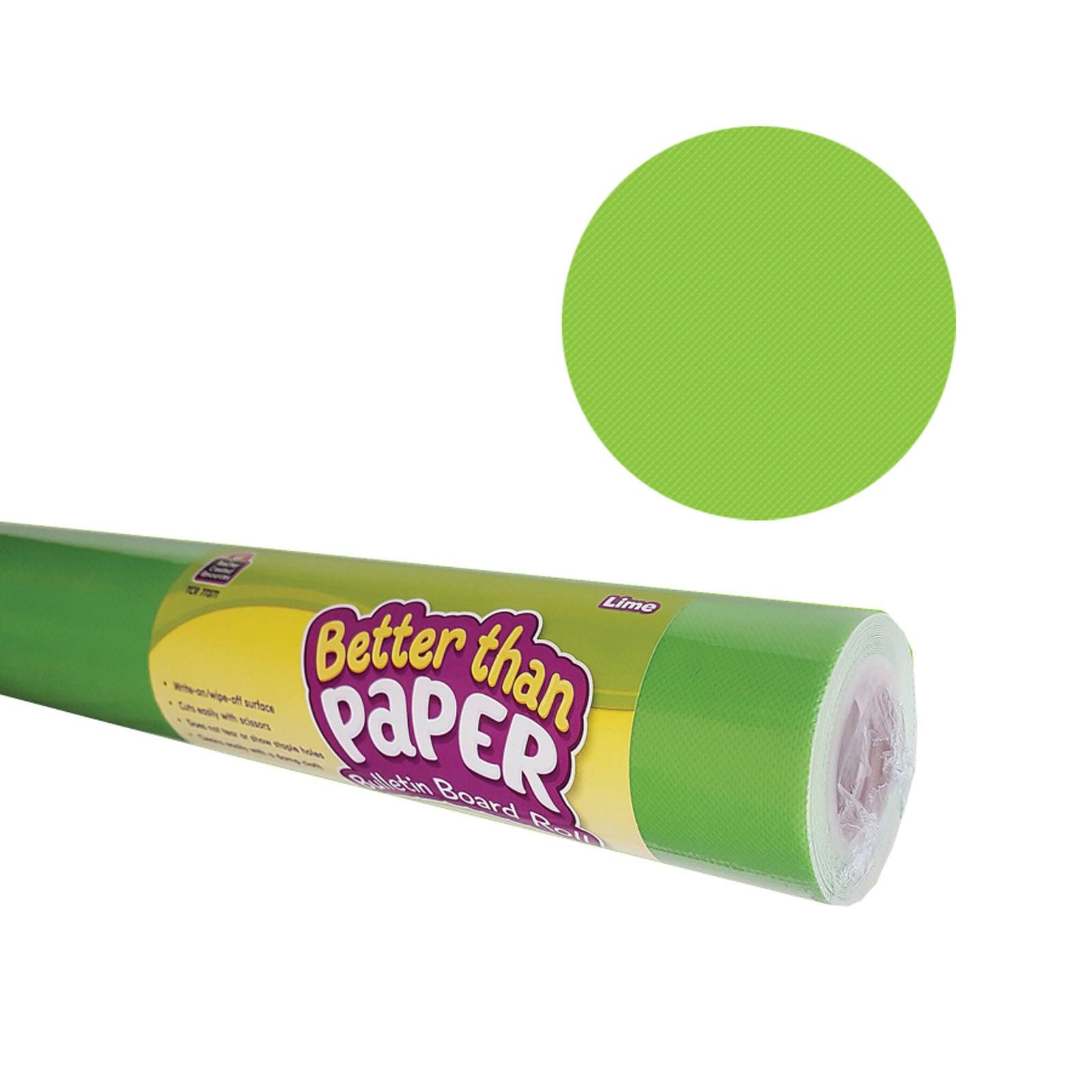 Better Than Paper® Bulletin Board Roll, 4' x 12', Lime, 4 Rolls - Loomini