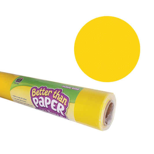 Better Than Paper® Bulletin Board Roll, 4' x 12', Yellow Gold, 4 Rolls - Loomini