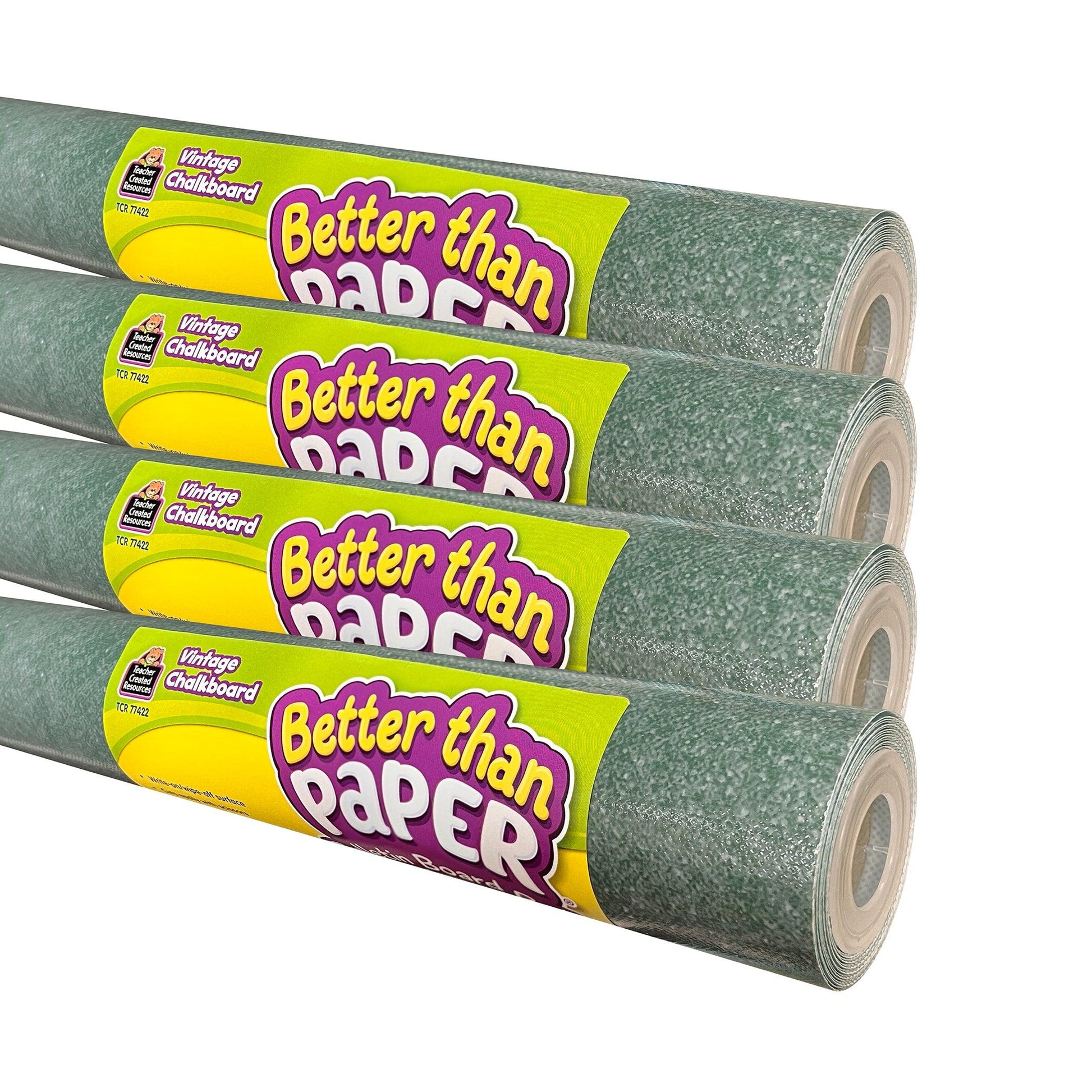 Better Than Paper® Bulletin Board Roll, Vintage Chalkboard, 4-Pack - Loomini
