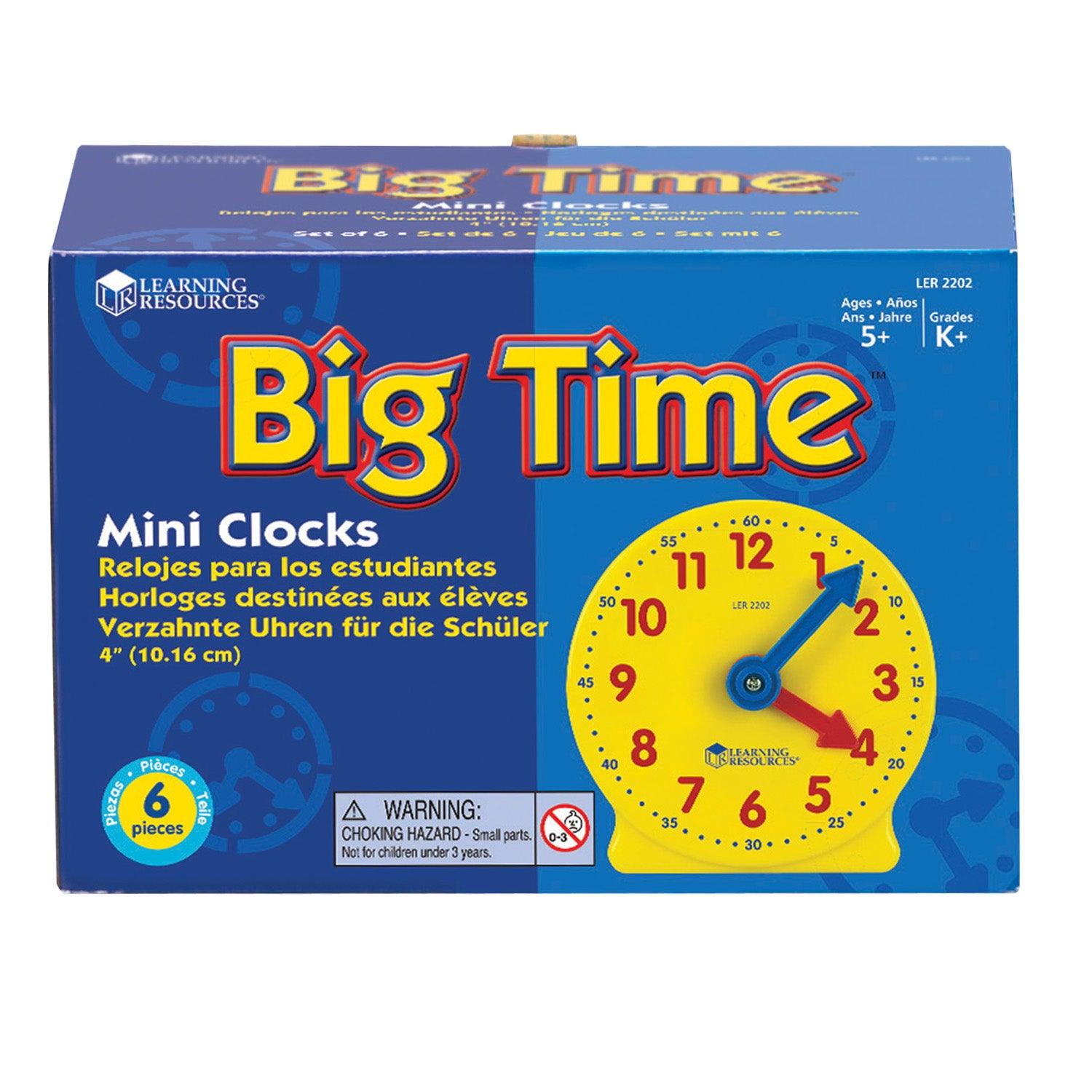 Big Time™ Geared Mini-Clocks, Set of 6 - Loomini