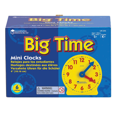 Big Time™ Geared Mini-Clocks, Set of 6 - Loomini