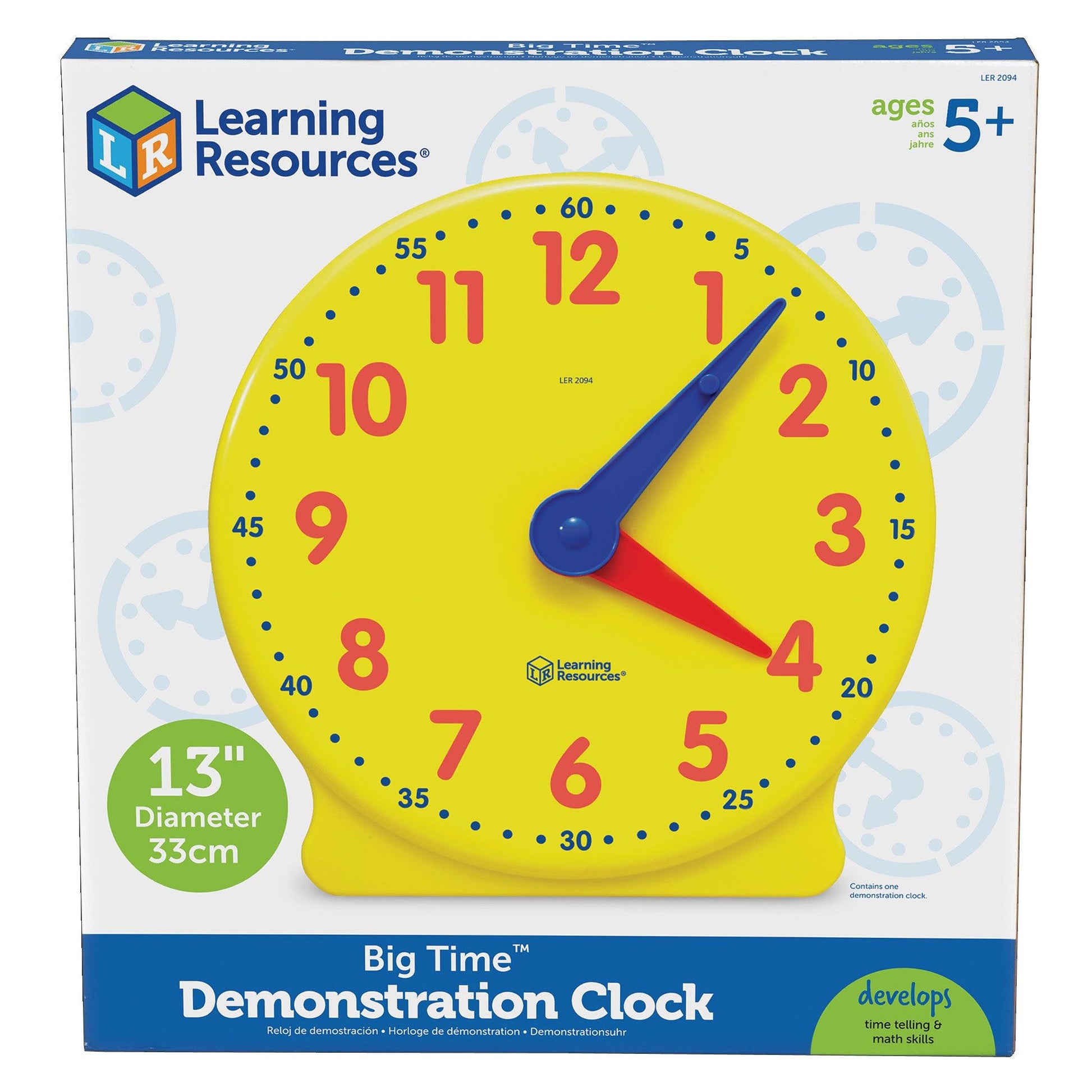 Big Time™ Learning Clock®, 12-Hour Demonstration Clock - Loomini