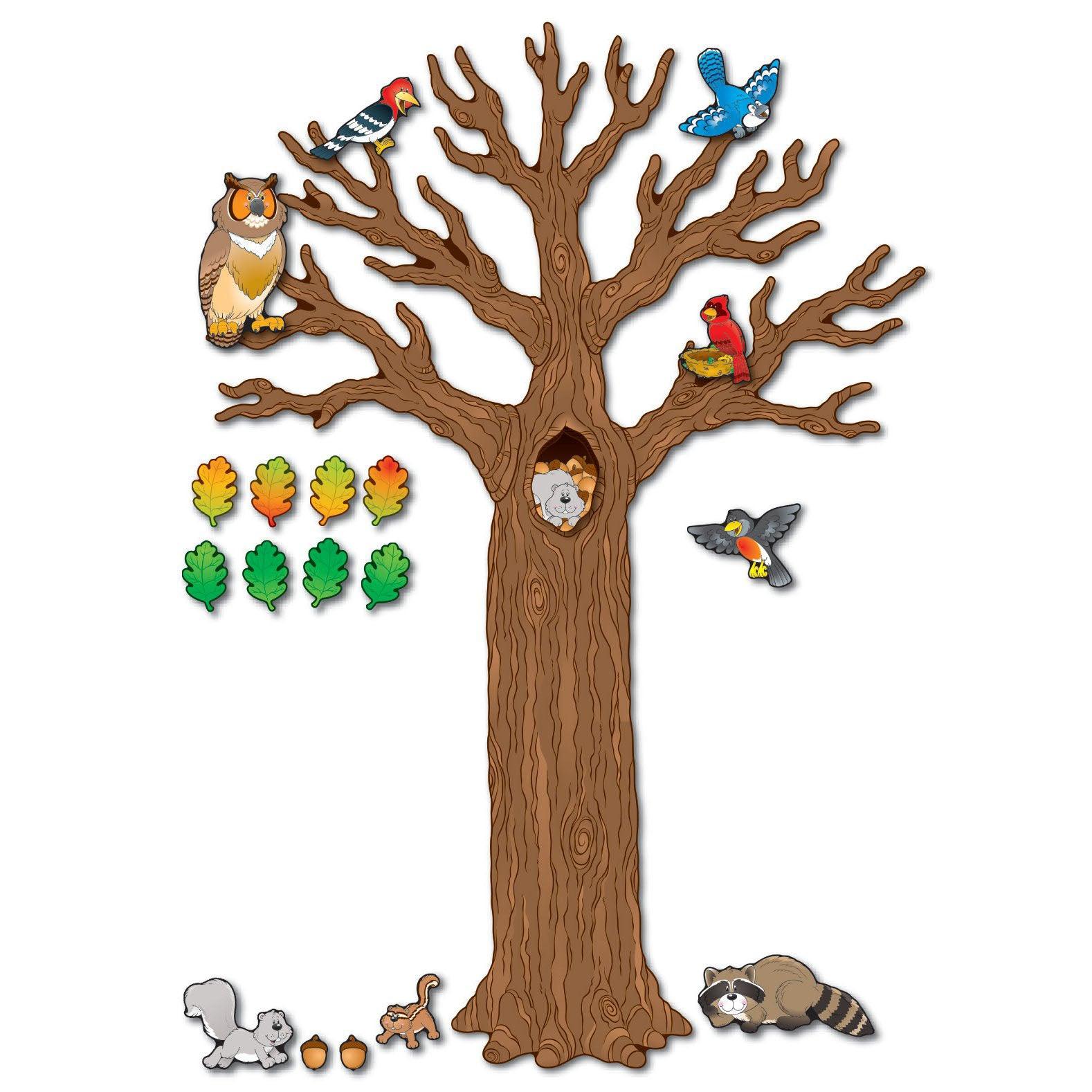 Big Tree with Animals Bulletin Board Set - Loomini