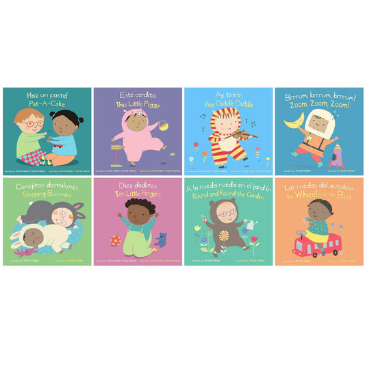 Bilingual Baby Rhyme Time Books, Set of 8 - Loomini