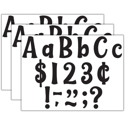 Black 4" Wild Whimsy Letters Combo Pack, 270 Per Pack, 3 Packs - Loomini