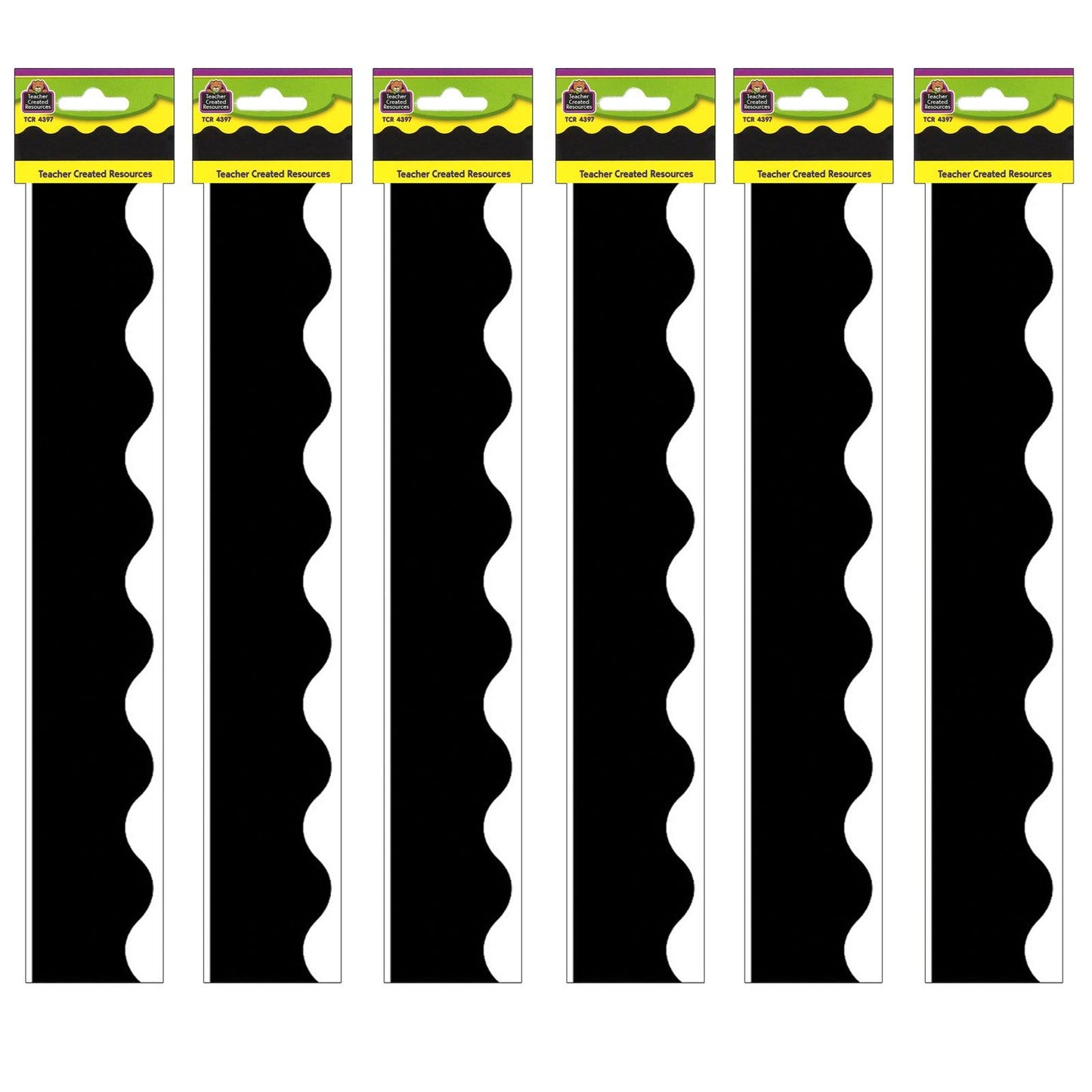 Black Border Trim, 35 Feet Per Pack, 6 Packs - Loomini