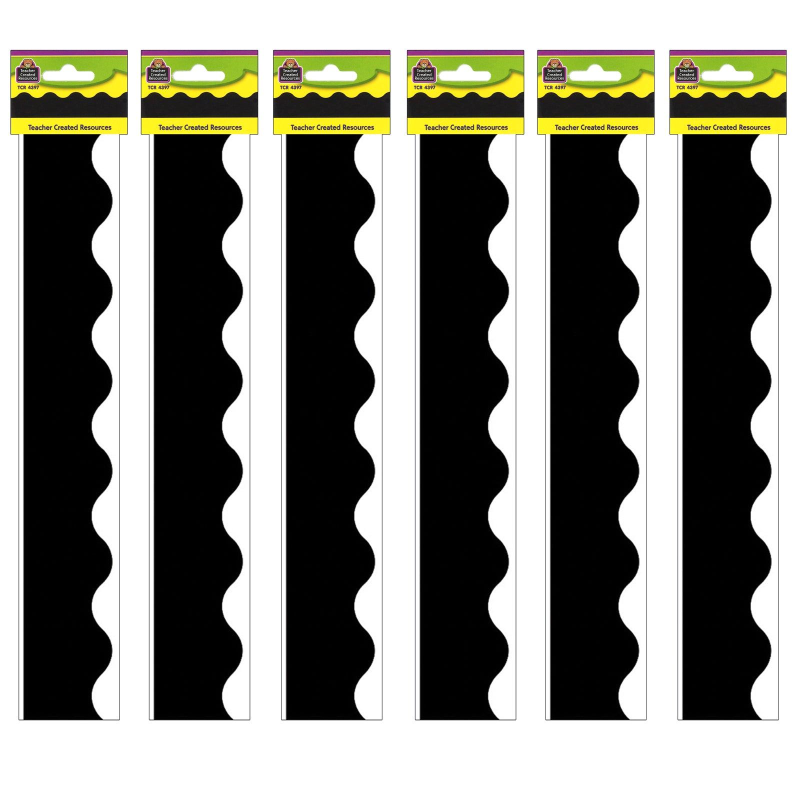 Black Border Trim, 35 Feet Per Pack, 6 Packs - Loomini