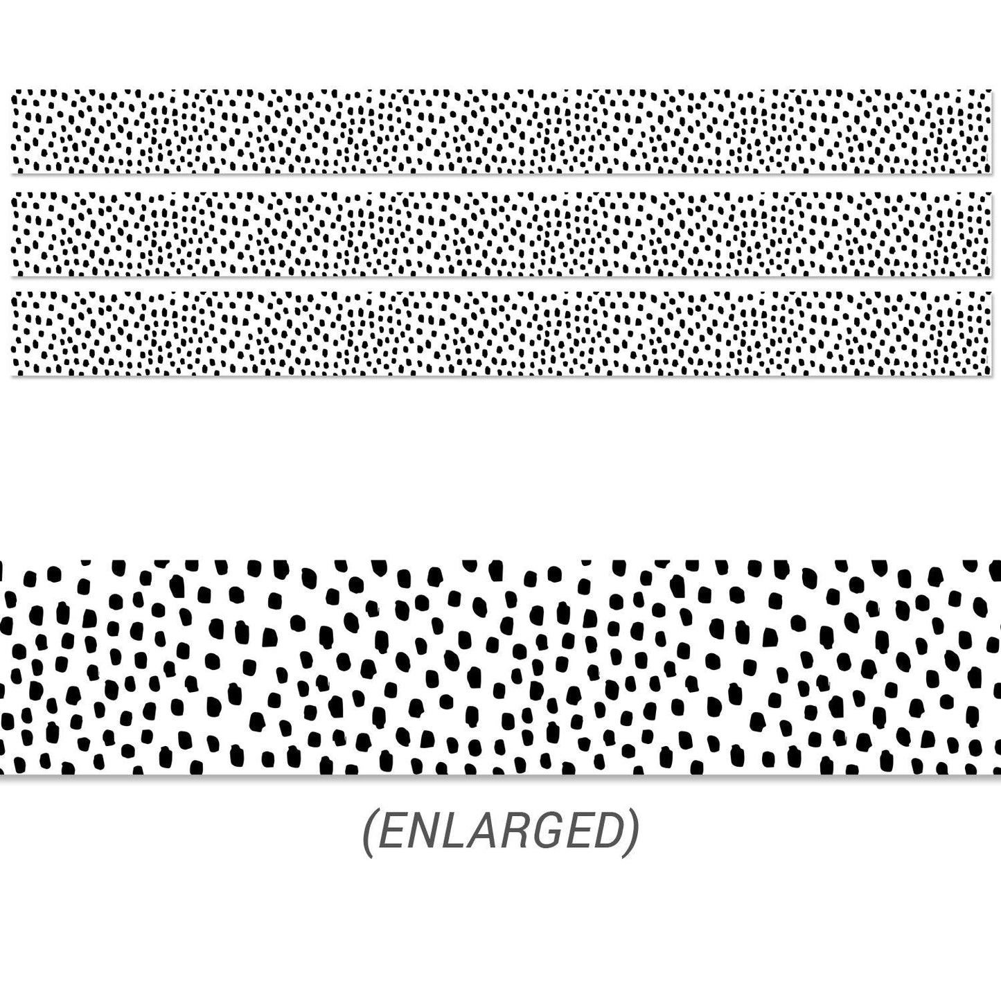 Black Messy Dots EZ Border, 48 Feet Per Pack, 3 Packs - Loomini