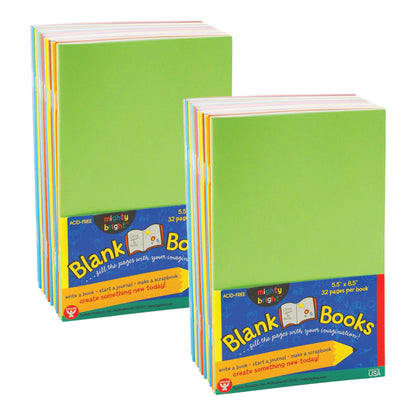 Blank Paperback Books, 5.5" x 8.5", Assorted Colors, 10 Per Pack, 2 Packs - Loomini