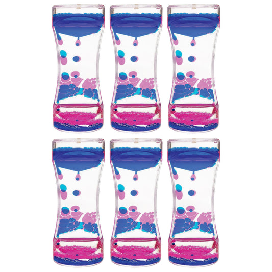 Blue & Pink Liquid Motion Bubbler, Pack of 6 - Loomini