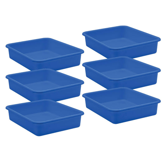 Blue Large Plastic Letter Tray, Pack of 6 - Loomini