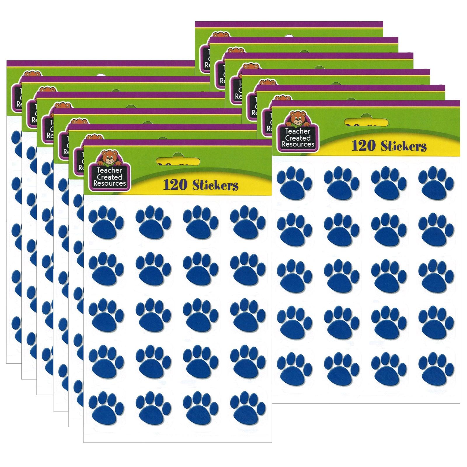 Blue Paw Prints Stickers, 1