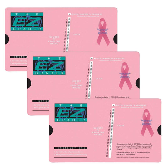 Breast Cancer Pink E-Z Grader, Pack of 3 - Loomini