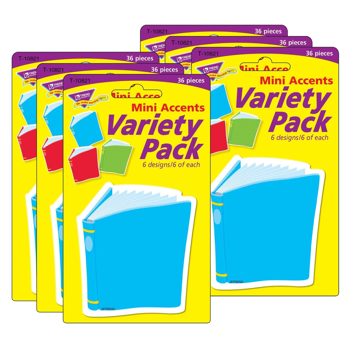 Bright Books Mini Accents Variety Pack, 36 Per Pack, 6 Packs - Loomini