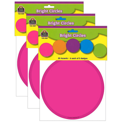 Bright Circles Accents, 30 Per Pack, 3 Packs - Loomini