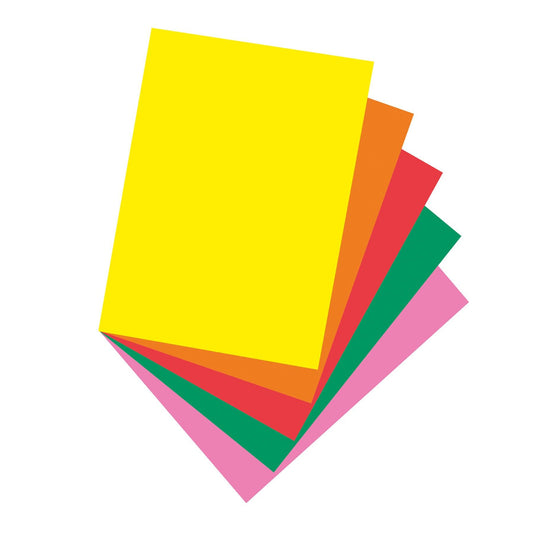 Bright Multi-Purpose Paper, 5 Assorted Colors, 24 lb., 8-1/2" x 11", 500 Sheets - Loomini