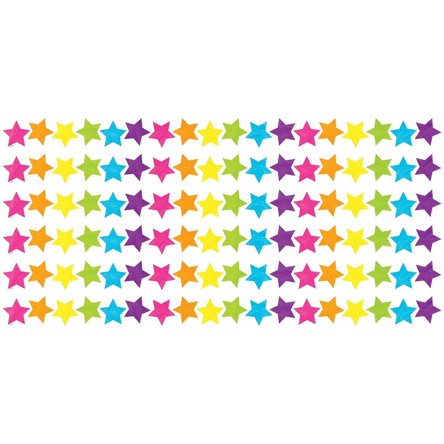 Brights 4Ever Stars Die-Cut Border Trim, 35 Feet Per Pack, 6 Packs - Loomini