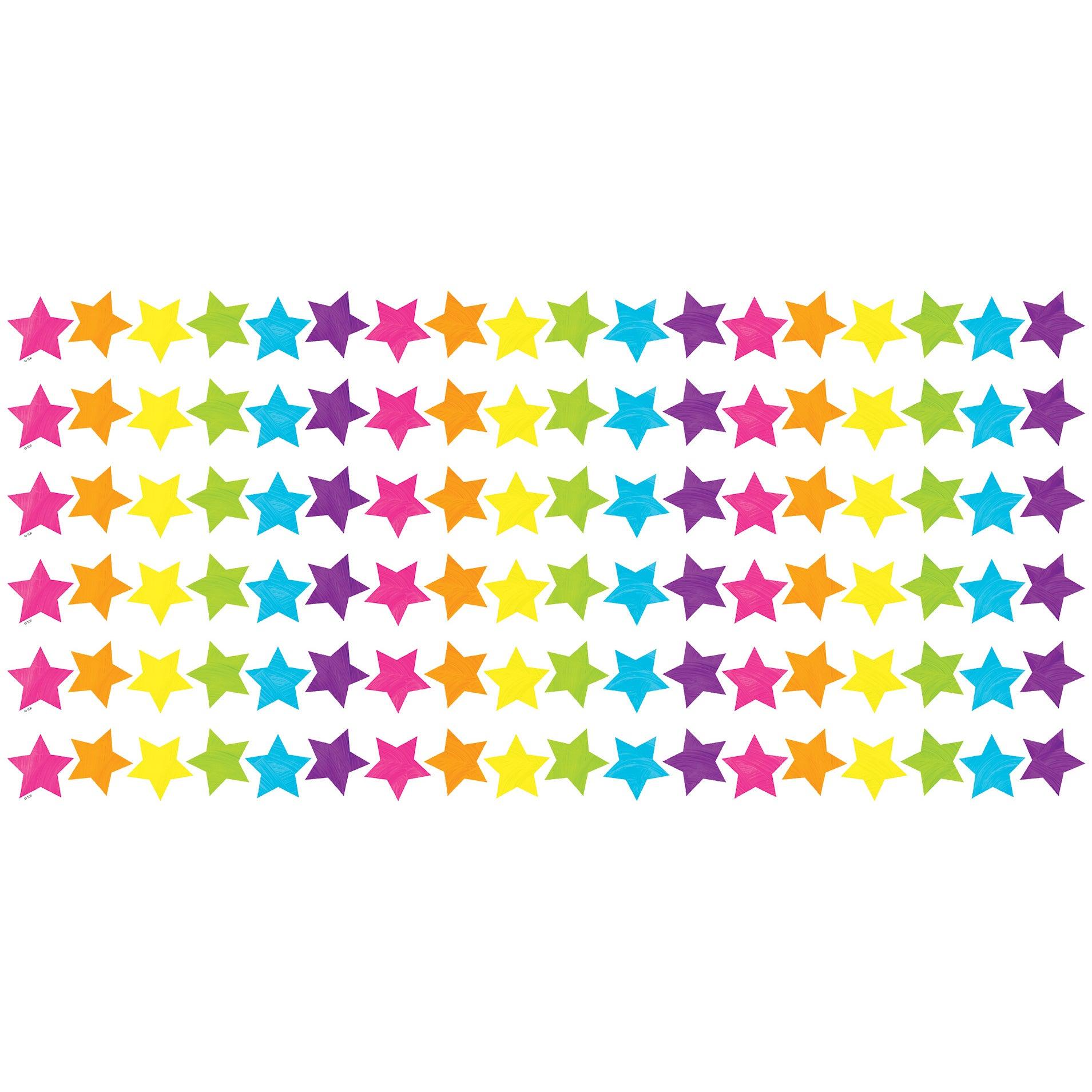 Brights 4Ever Stars Die-Cut Border Trim, 35 Feet Per Pack, 6 Packs - Loomini