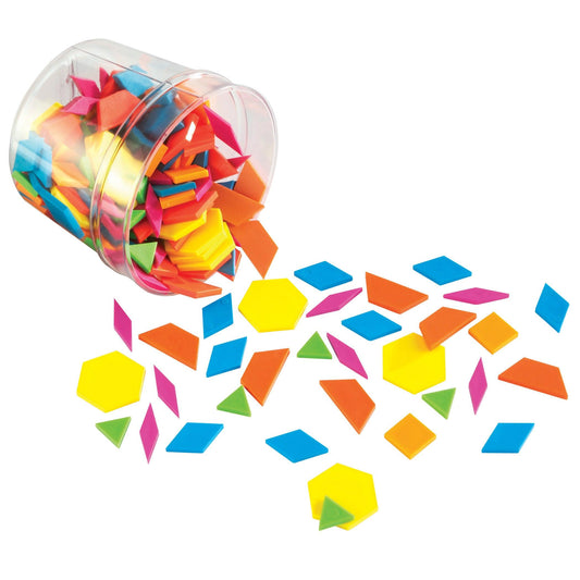 Brights!™ Pattern Blocks, 250 Pieces - Loomini