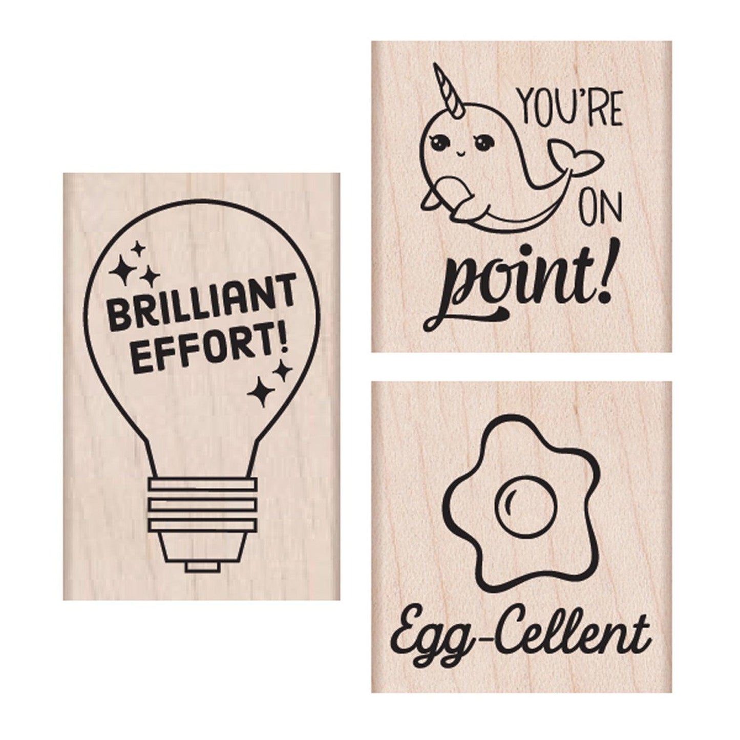 Brilliant Effort Wood Stamps Set - Loomini