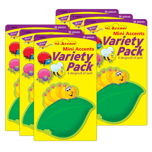 Bugs Mini Accents Variety Pack, 36 Per Pack, 6 Packs - Loomini