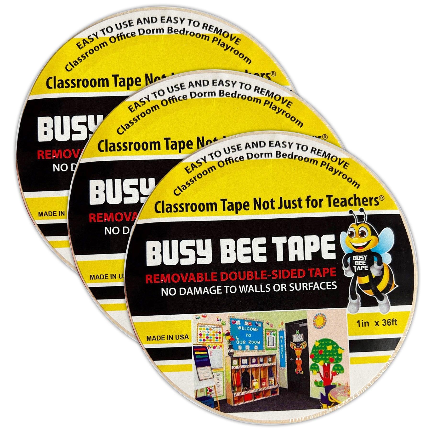 Busy Bee Tape, 1in x 36ft, Pack of 3 - Loomini