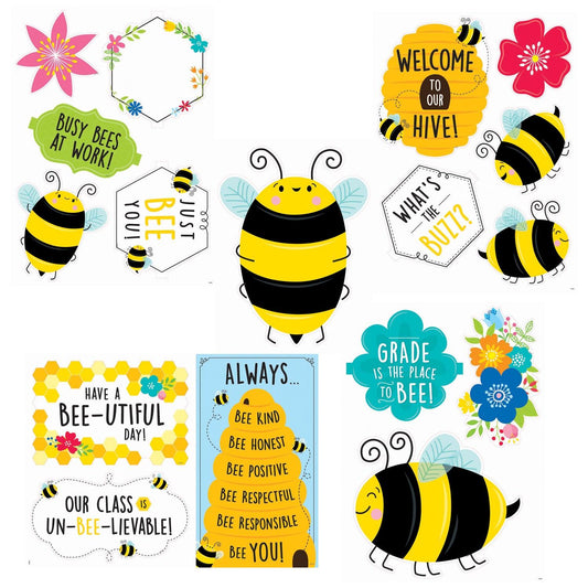 Busy Bees Bulletin Board Set - Loomini