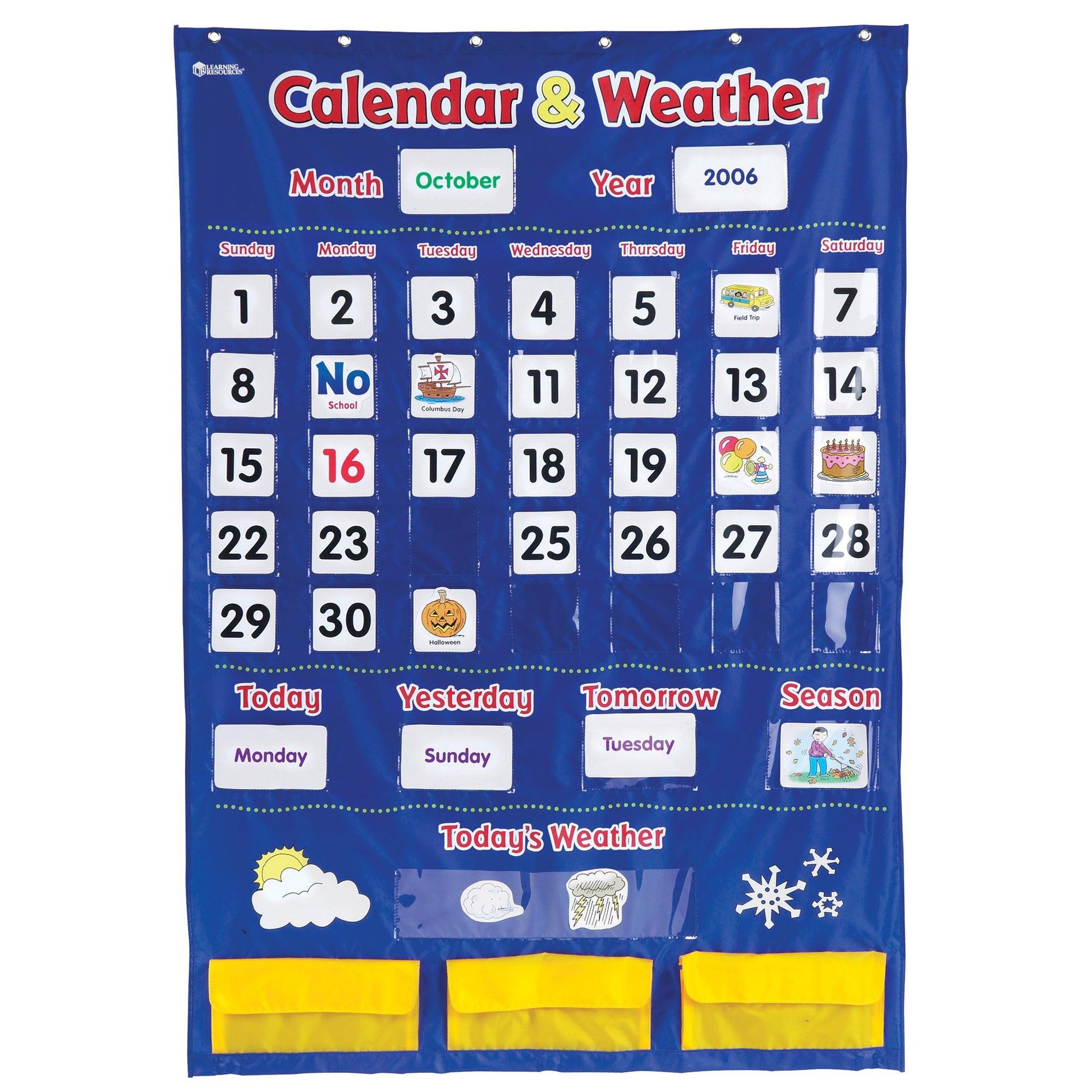 Calendar and Weather Pocket Chart - Loomini