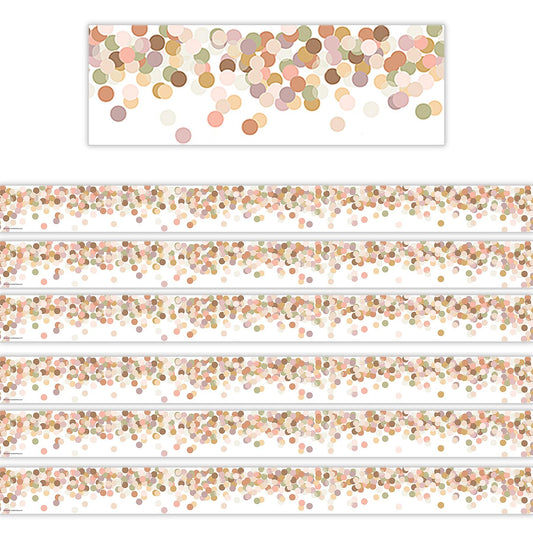 Calming Confetti Straight Border Trim, 35 Feet Per Pack, 6 Packs - Loomini