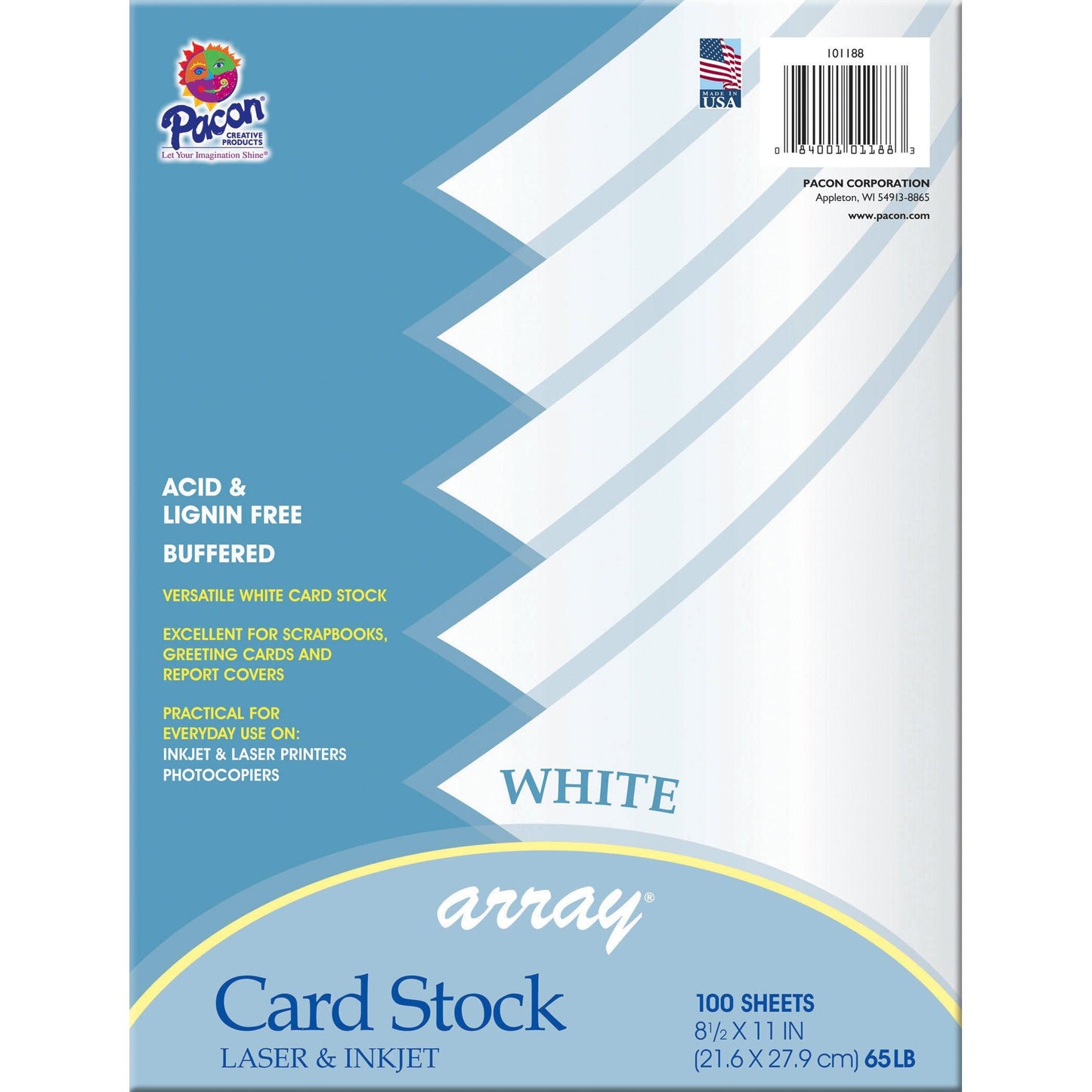 Card Stock, Classic White, 8-1/2" x 11", 100 Sheets - Loomini