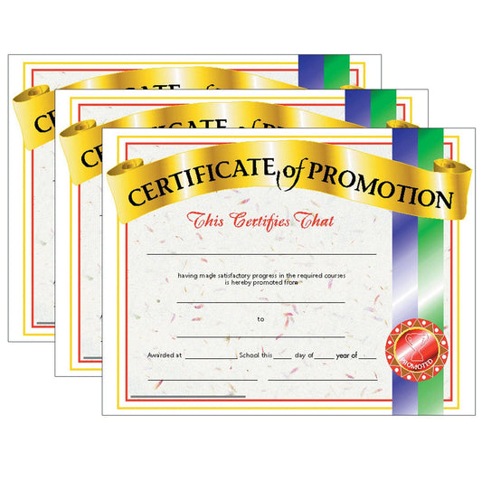 Certificate of Promotion, 8.5" x 11", 30 Per Pack, 3 Packs - Loomini