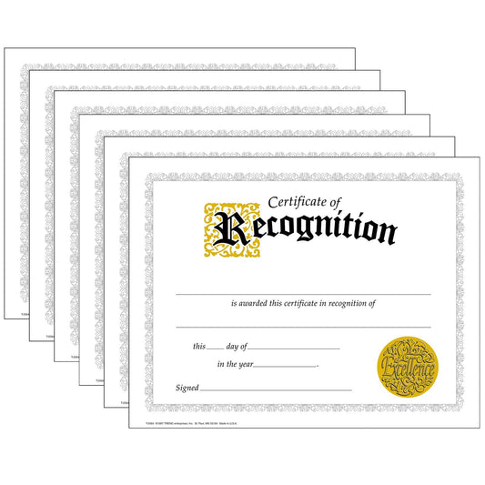 Certificate of Recognition Classic Certificates, 30 Per Pack, 6 Packs - Loomini