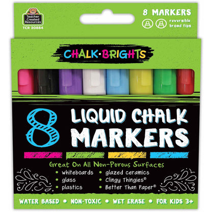 Chalk Brights Liquid Chalk Markers, Pack of 8 - Loomini