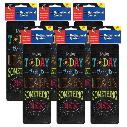 Chalk It Up! Motivational Quotes Bookmarks, 30 Per Pack, 6 Packs - Loomini