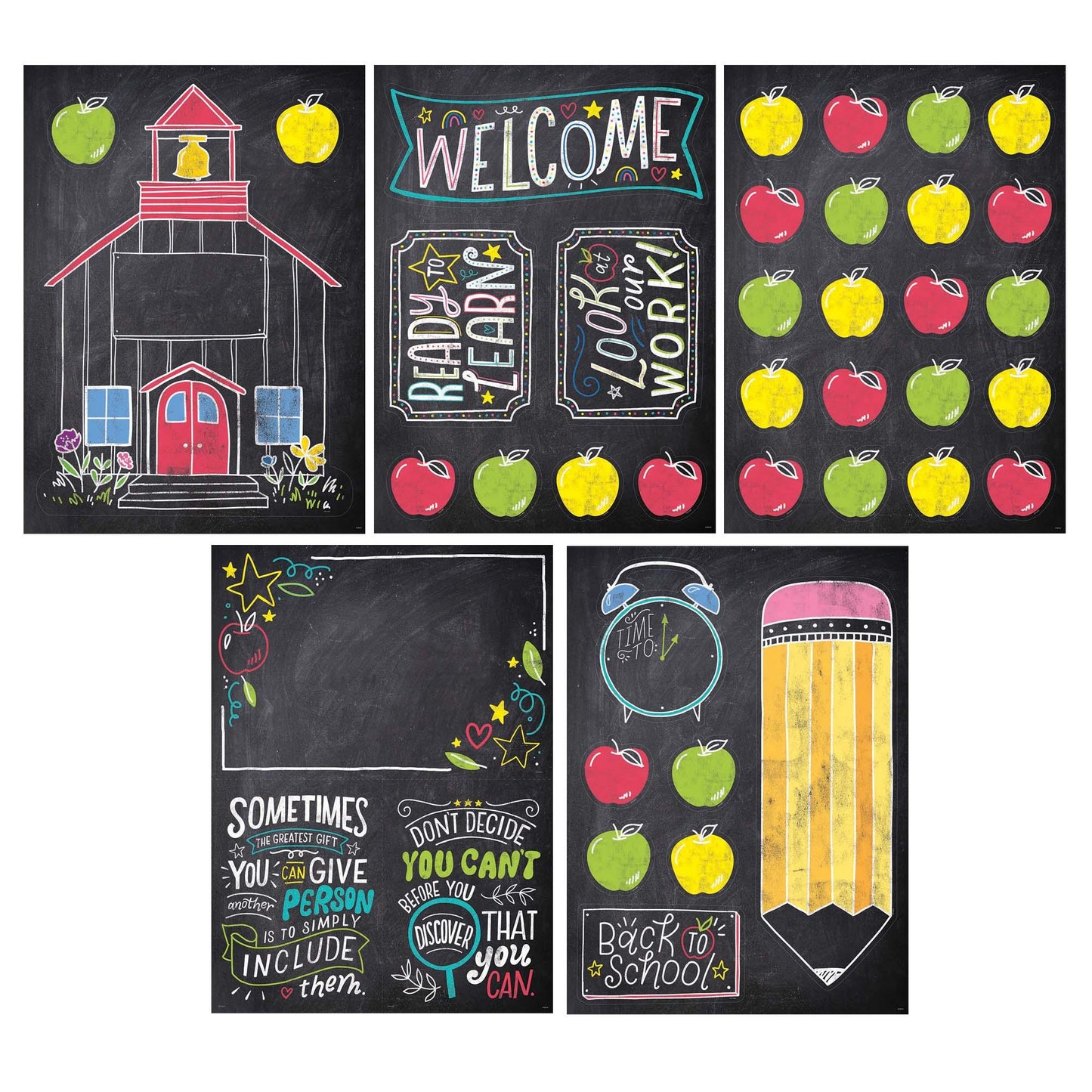 Chalk It Up! School Time Fun Bulletin Board Set - Loomini