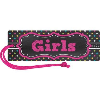 Chalkboard Brights Magnetic Girls Pass, Pack of 6 - Loomini