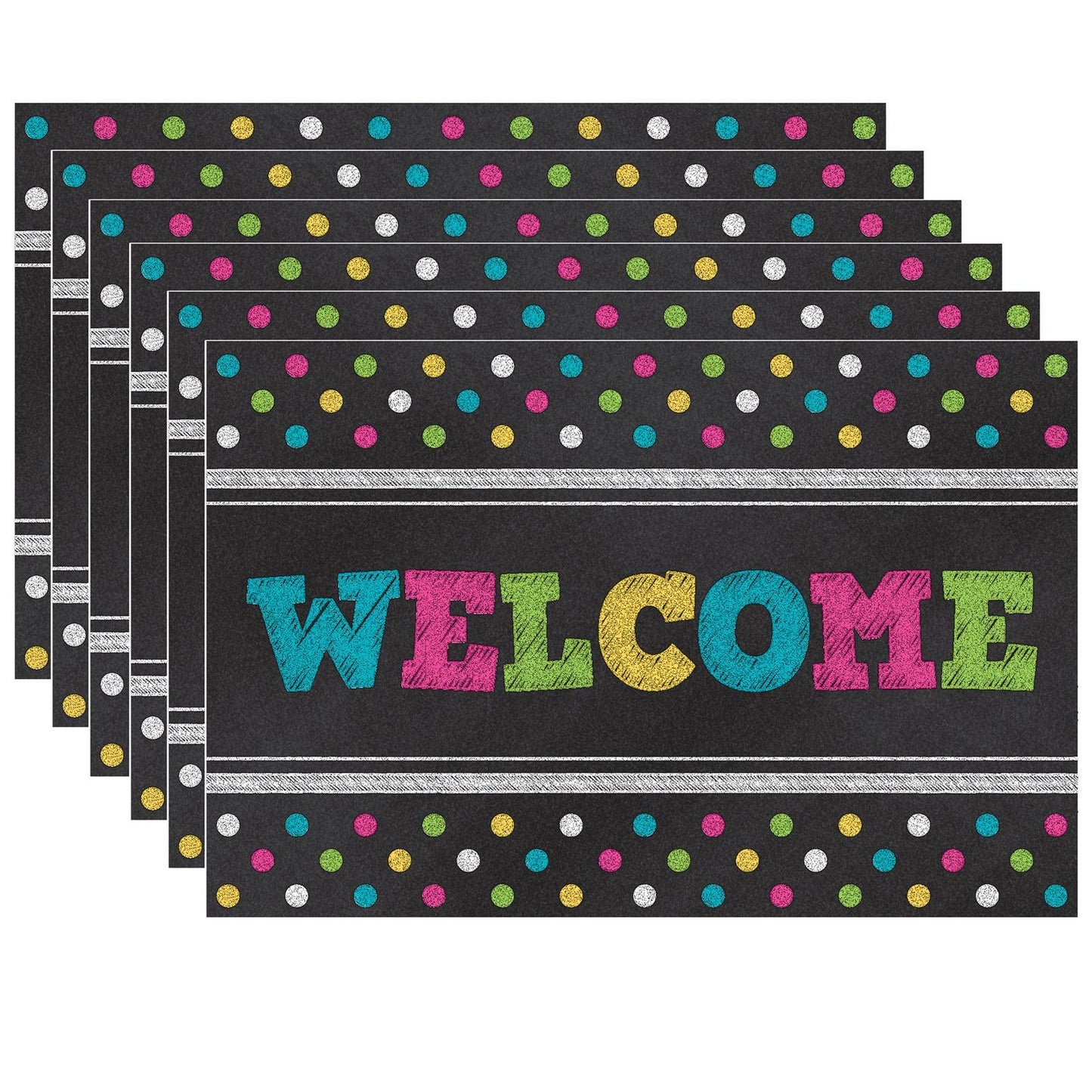 Chalkboard Brights Welcome Postcards, 30 Per Pack, 6 Packs - Loomini