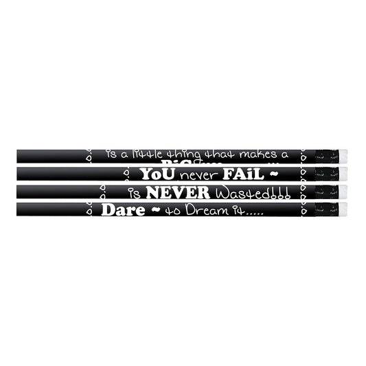 Chalkboard Talk Motivational Pencil, 12 Per Pack, 12 Packs - Loomini