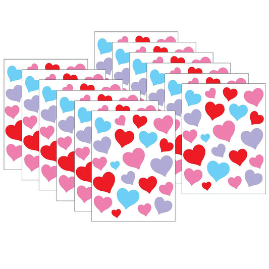 Charming Hearts Stickers, 120 Per Pack, 12 Packs - Loomini