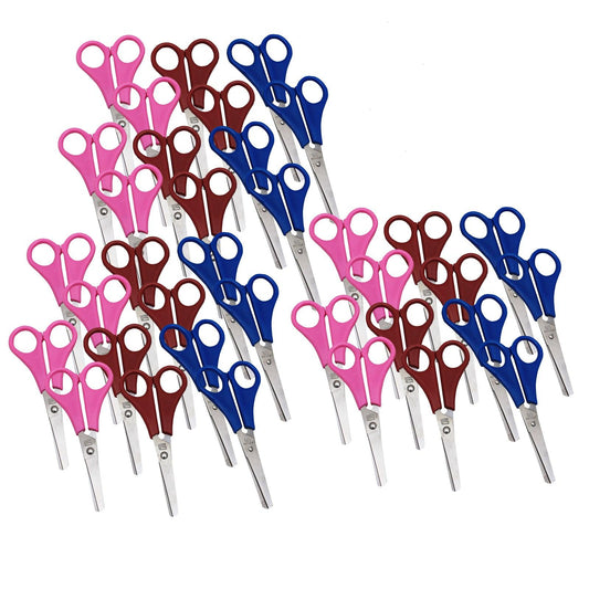 Children's 5.5" Scissors, Blunt Tip, Assorted Colors, Pack of 36 - Loomini