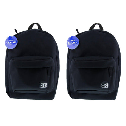 Classic Backpack 17" Black, Pack of 2 - Loomini