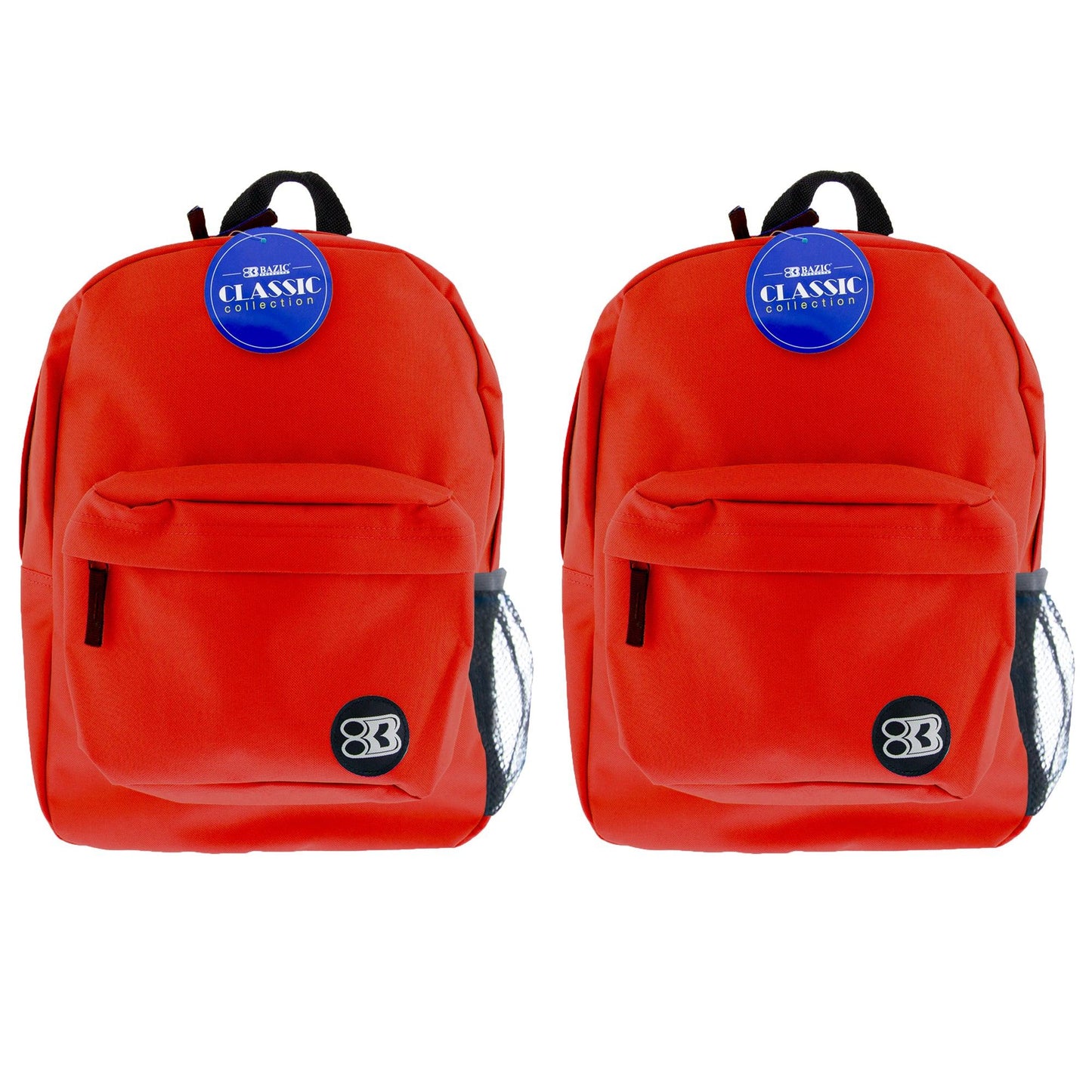 Classic Backpack 17" Red, Pack of 2 - Loomini