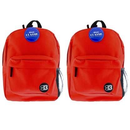 Classic Backpack 17" Red, Pack of 2 - Loomini