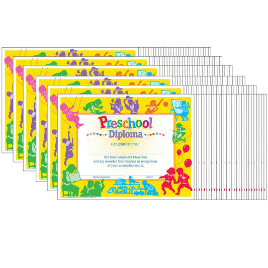 Classic Preschool Diploma, 30 Per Pack, 6 Packs - Loomini